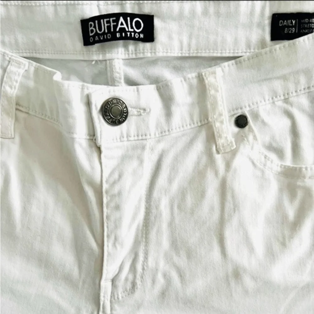 Buffalo David Bitton Women's White Denim Skinny Jeans 8/29 Ankle 26" Inseam EXC - Picture 5 of 5